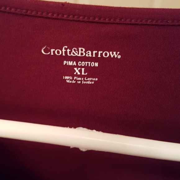 Burgundy 3/4 sleeve tee - Picture 3 of 3